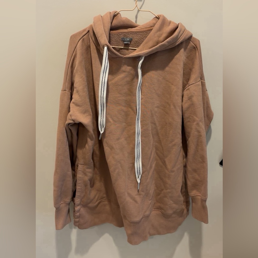 aerie Relaxed Hooded Sweatshirt in Camel